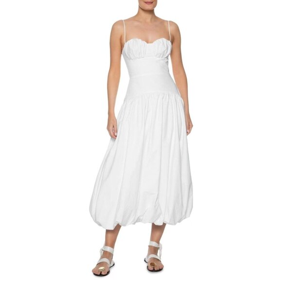 Farm Rio Dresses & Skirts - NWOT Farm Rio White Bubble Midi Dress Size S 100% Cotton